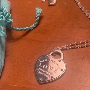 Tiffany and co Please Return to Love Heart Charm Pendant Necklace